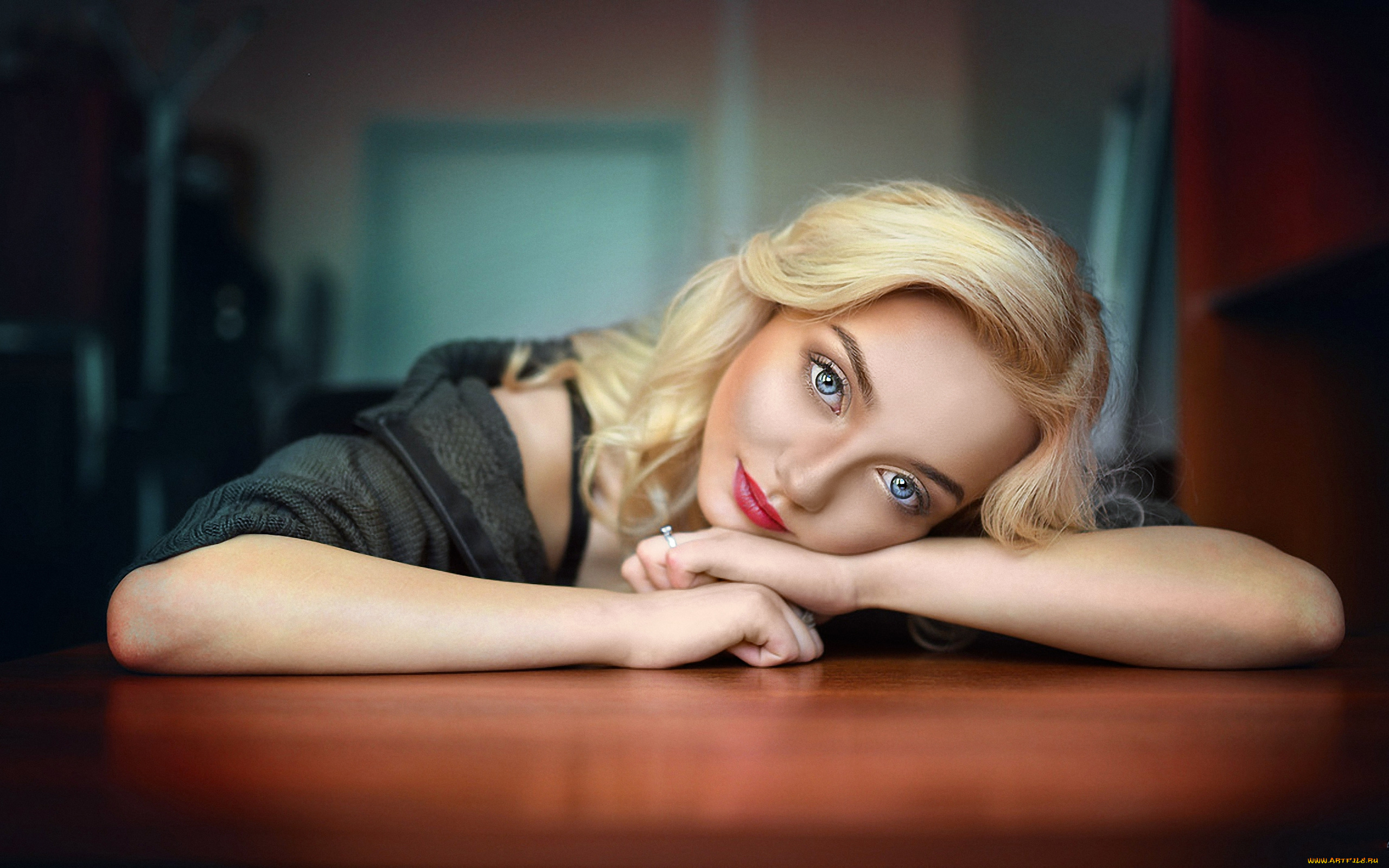 девушки, -unsort, , лица, , портреты, глаза, блондинка, поза