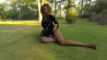 Картинка 3д+графика люди+ people девушка взгляд фон