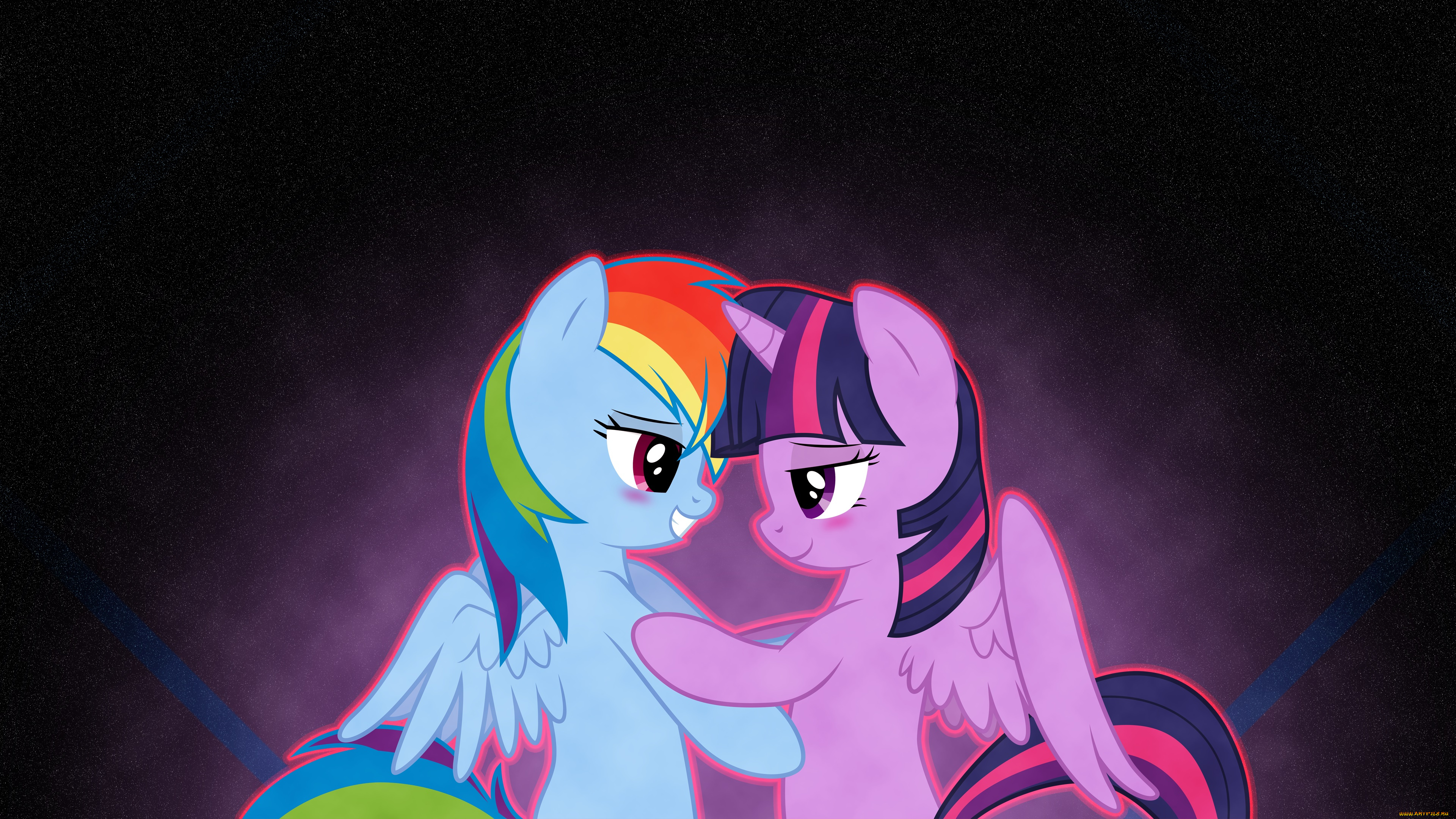 мультфильмы, my, little, pony, фон, пони