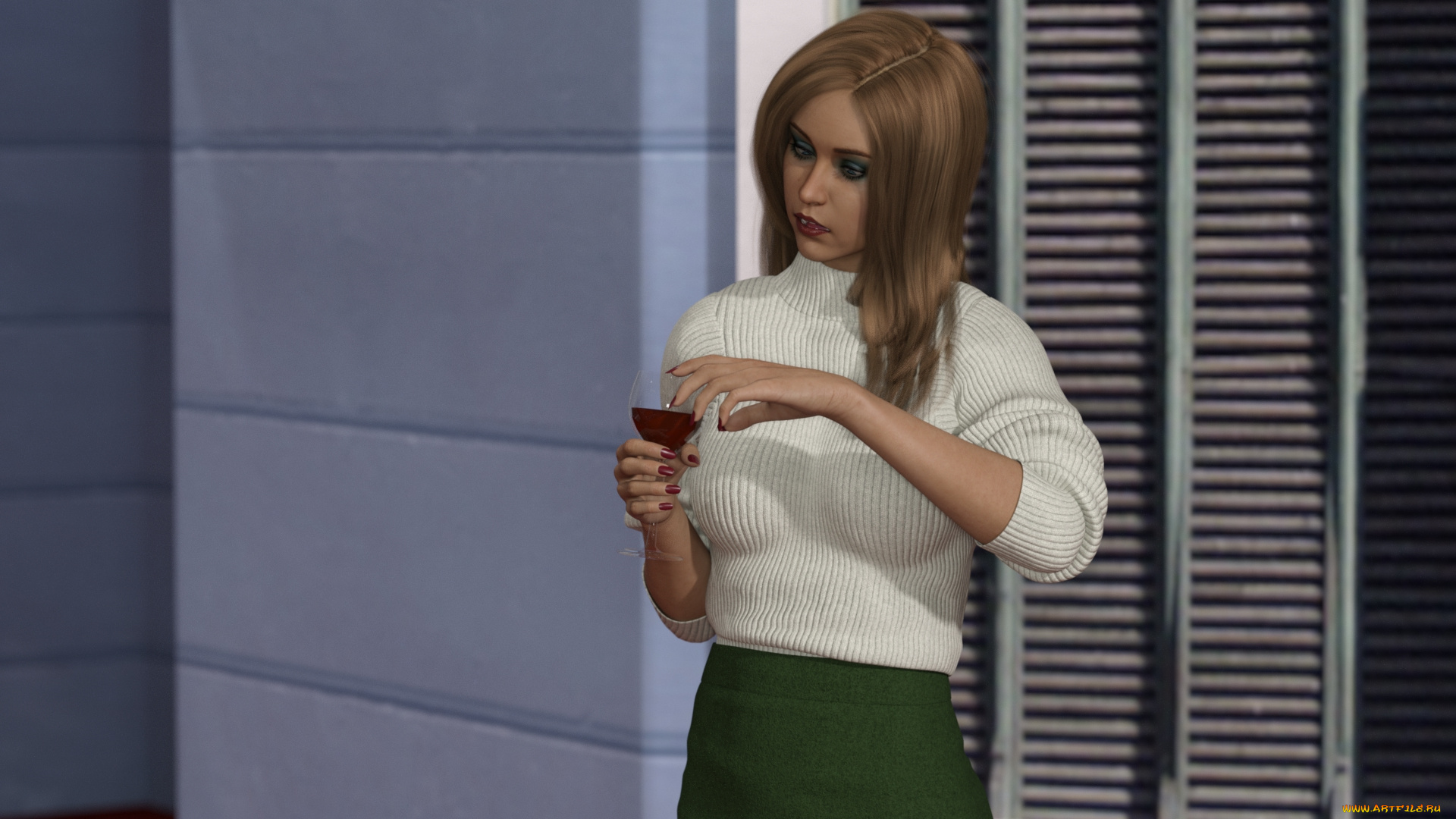 3д, графика, люди, , people, девушка, взгляд, фон