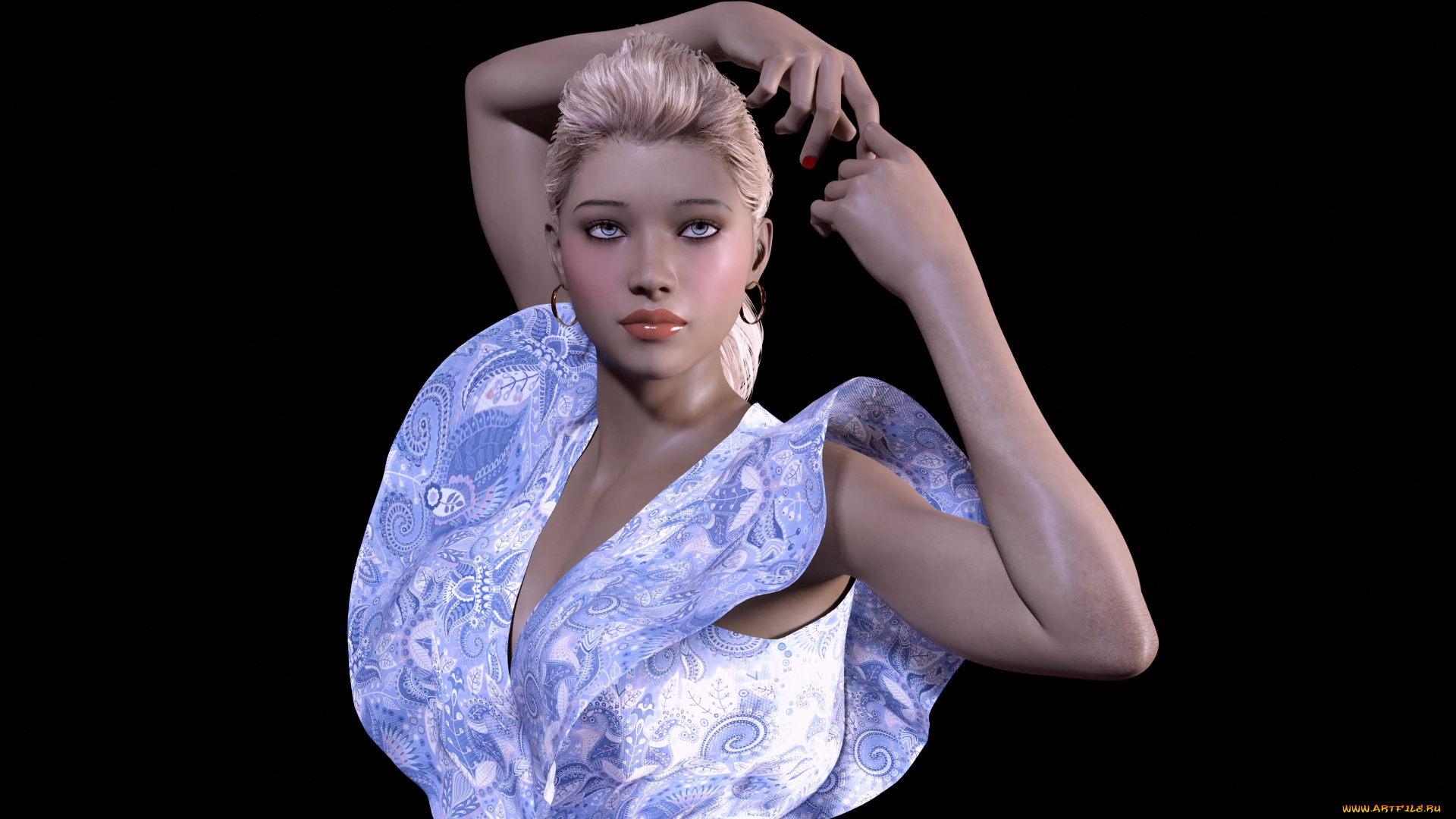 3д, графика, люди, , people, девушка, взгляд, фон