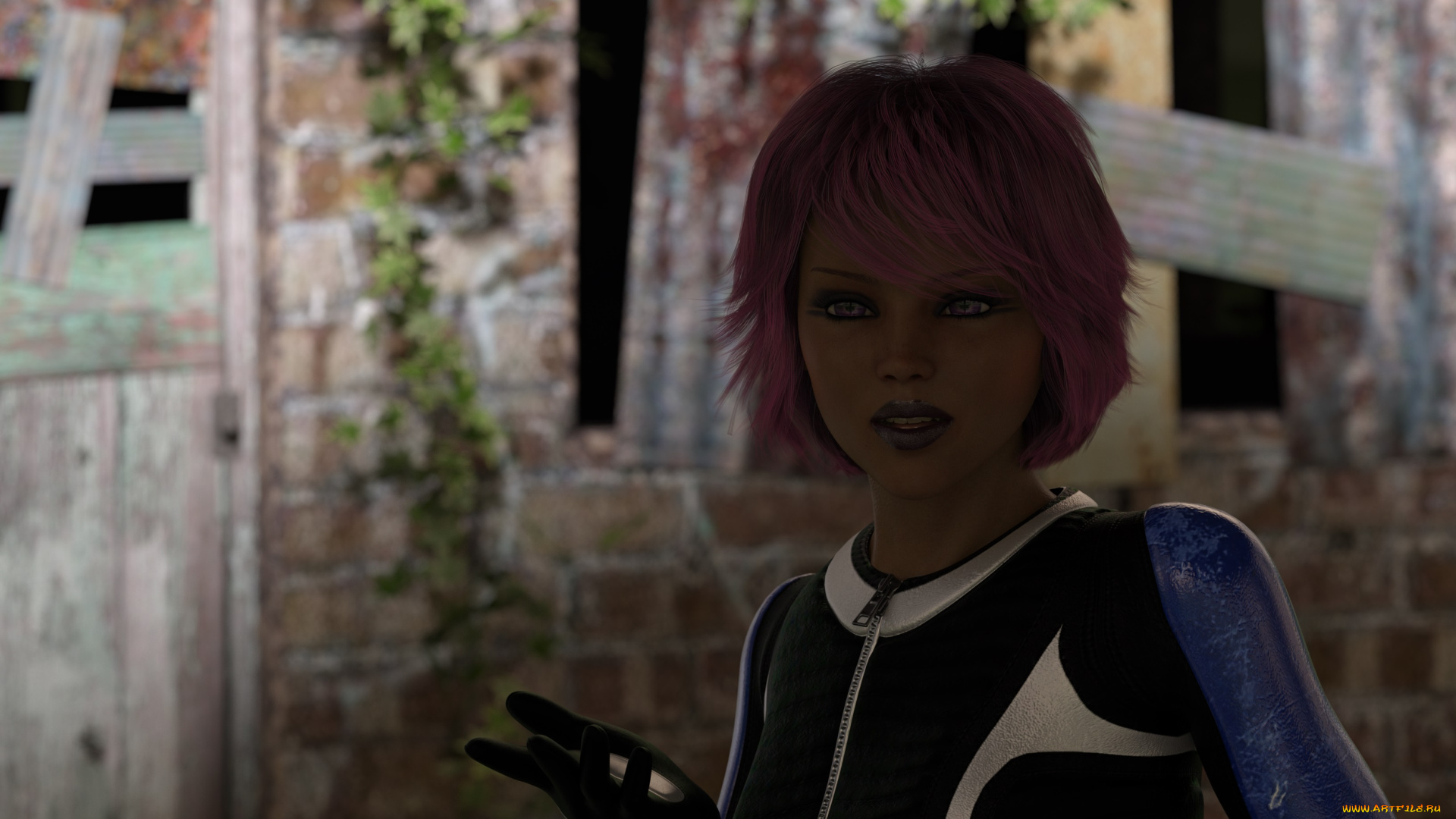 3д, графика, портрет, , portraits, девушка, взгляд, фон