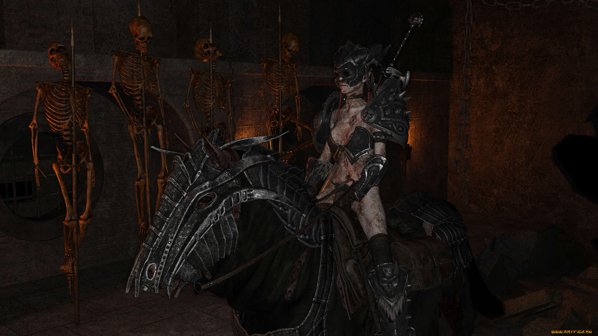 3д, графика, ужас, , horror, девушка, взгляд, фон