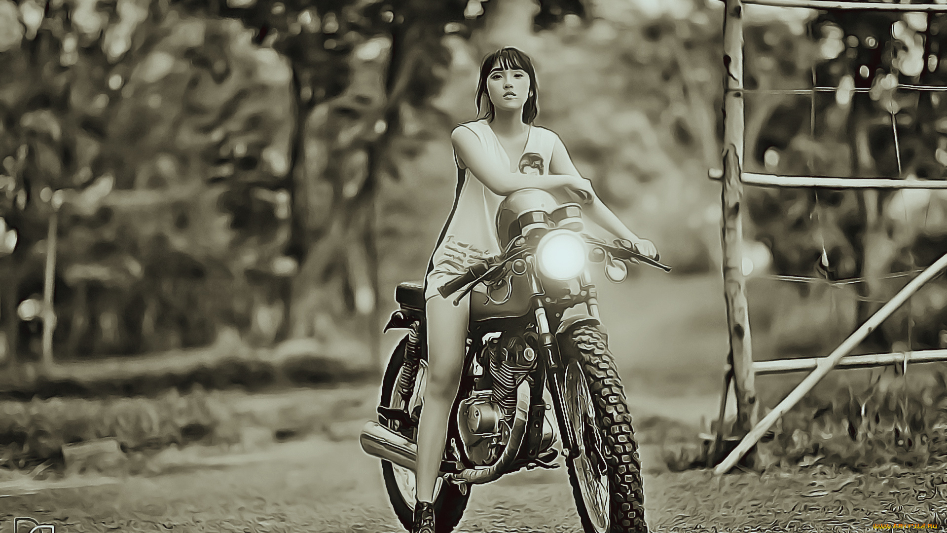 календари, компьютерный, дизайн, девушка, мопед, ездить, 2019, calendar, женщина, азиатка