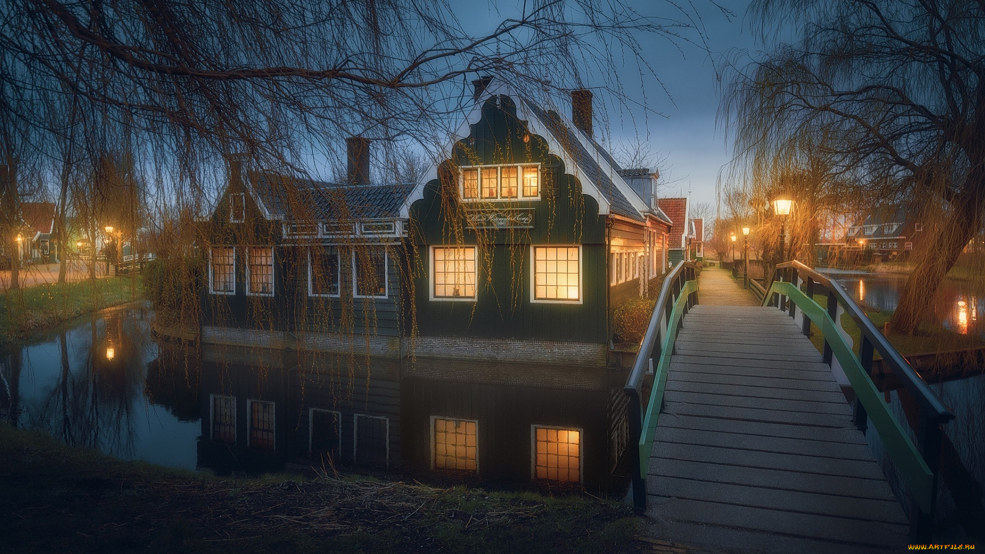 города, -, здания, , дома, дома, канал, мост