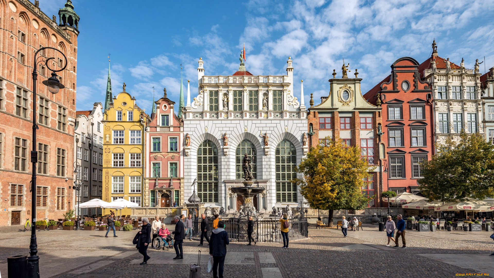 города, гданьск, , польша, площадь