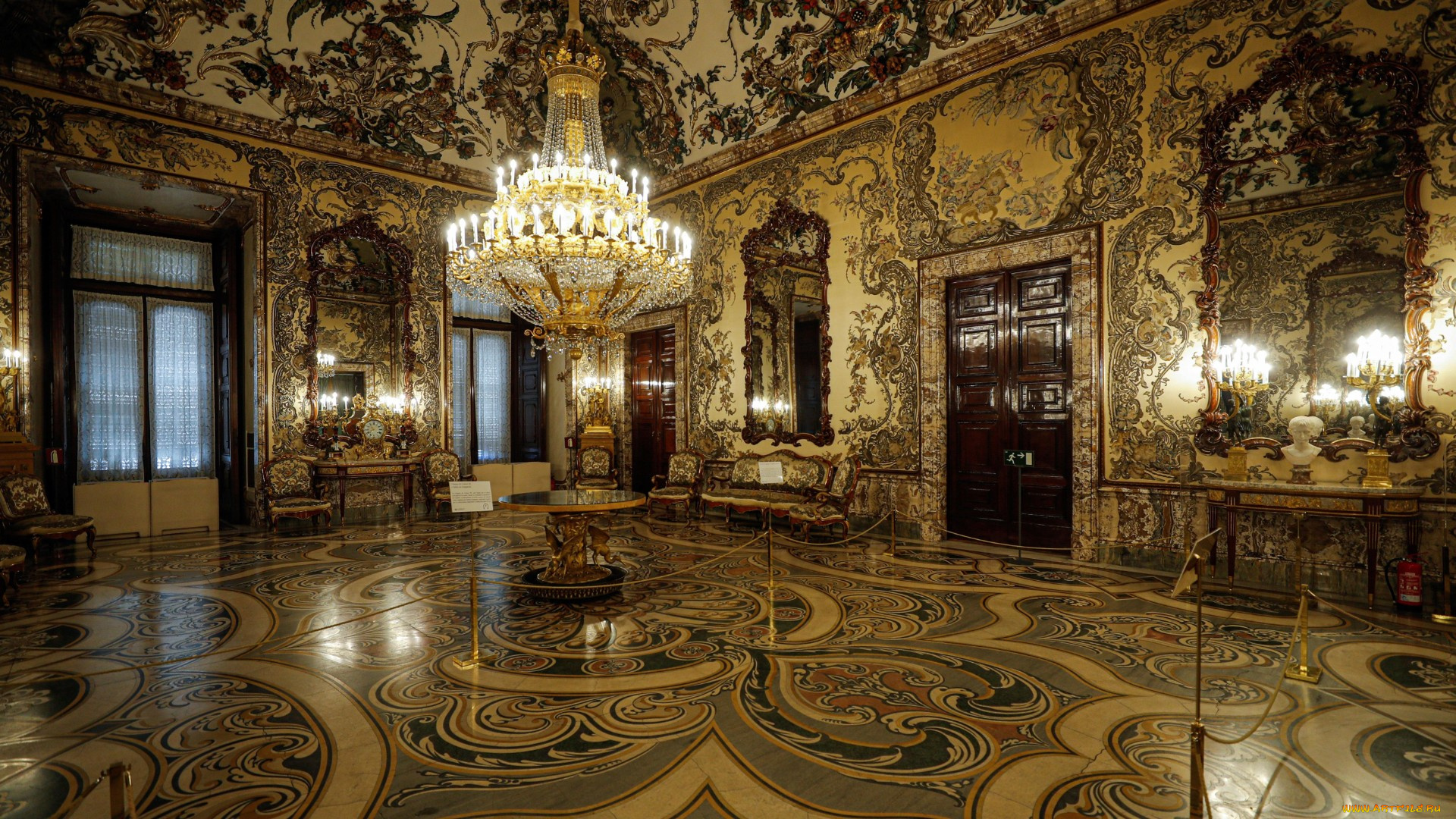 интерьер, дворцы, , музеи, люстра, паркет