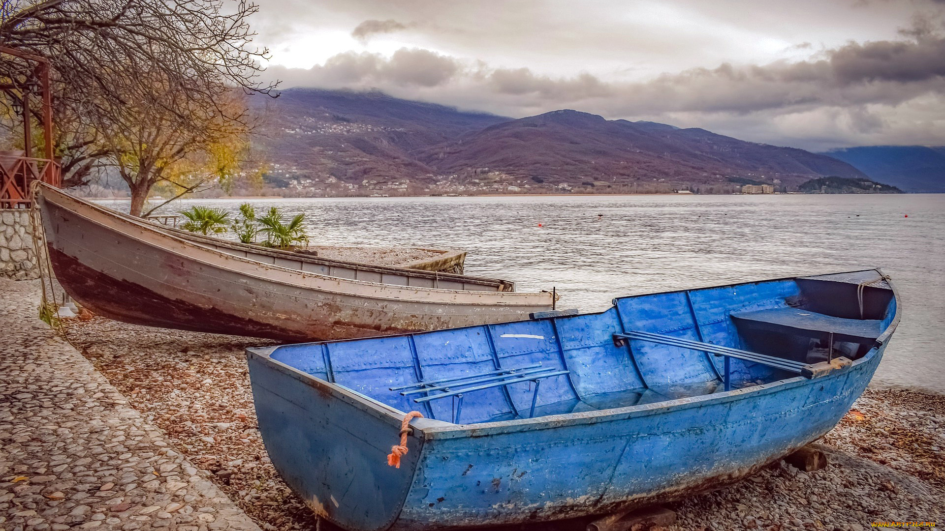 корабли, лодки, , шлюпки, горы, море