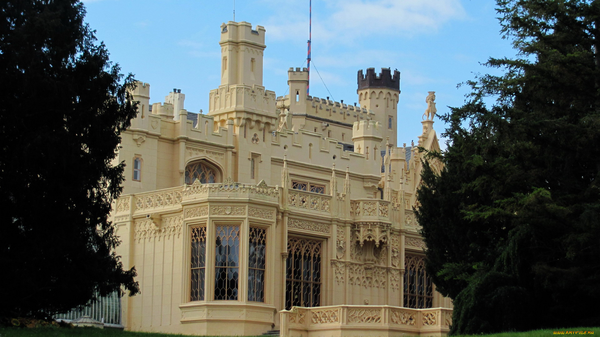 lednice, castle, города, замок, леднице, , чехия, lednice, castle
