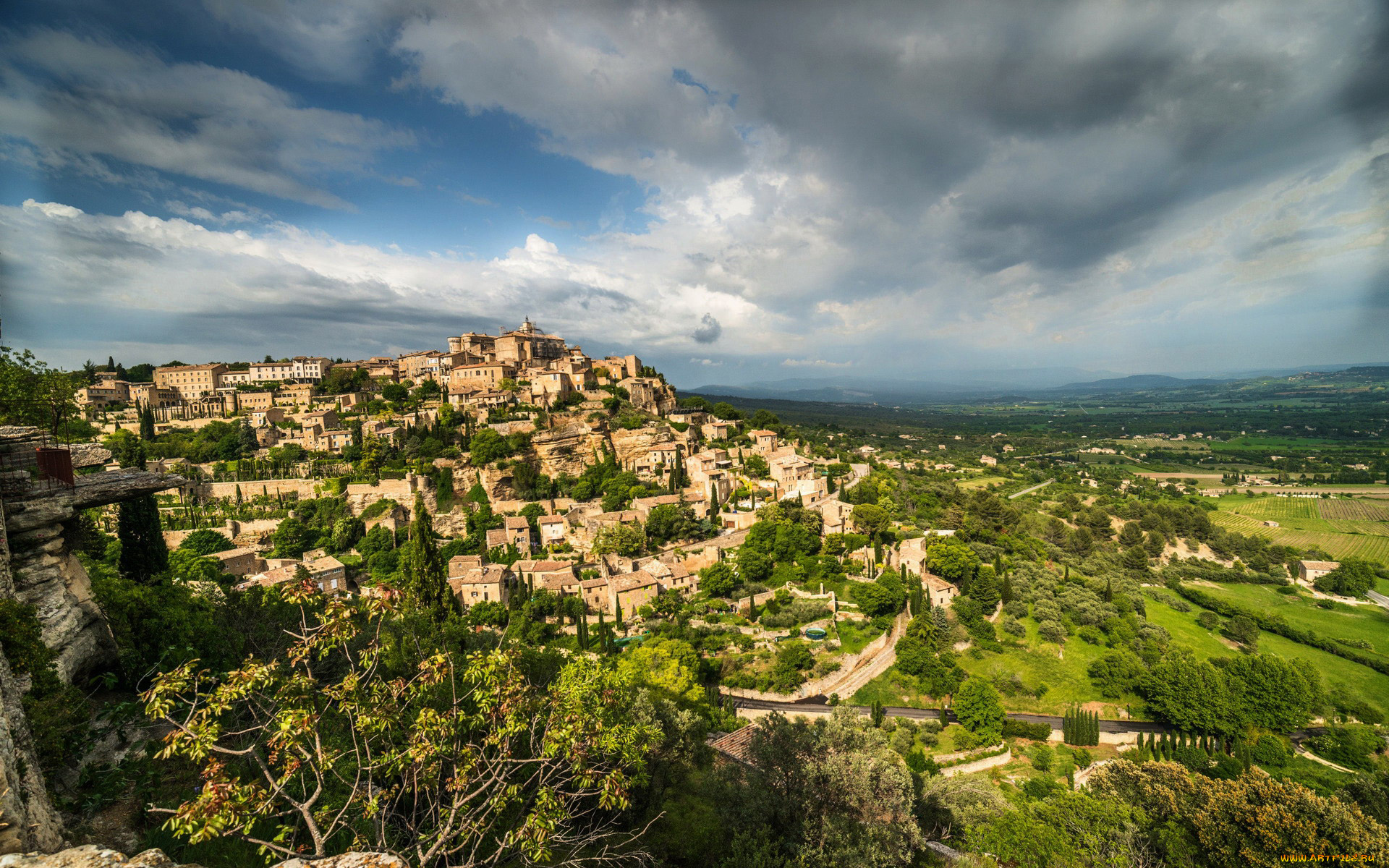 gordes, france, города, -, панорамы
