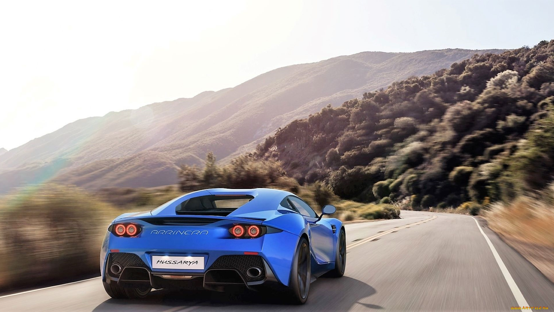 arrinera, hussarya, автомобили, arrinera, синий, скорость, дорога, горы