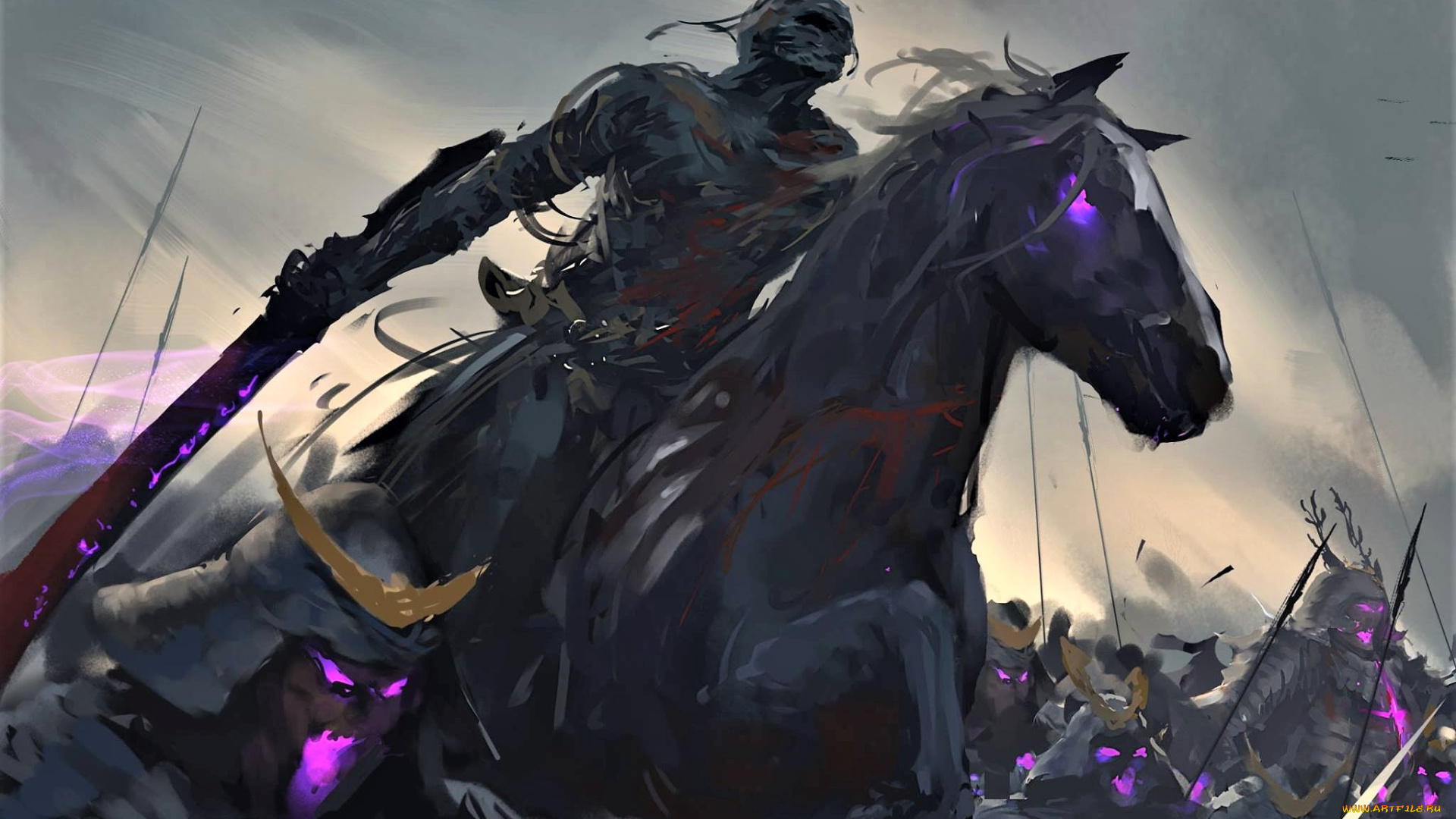 фэнтези, _ghost, blade, , , призрачный, клинок, всадник, клинок, бой