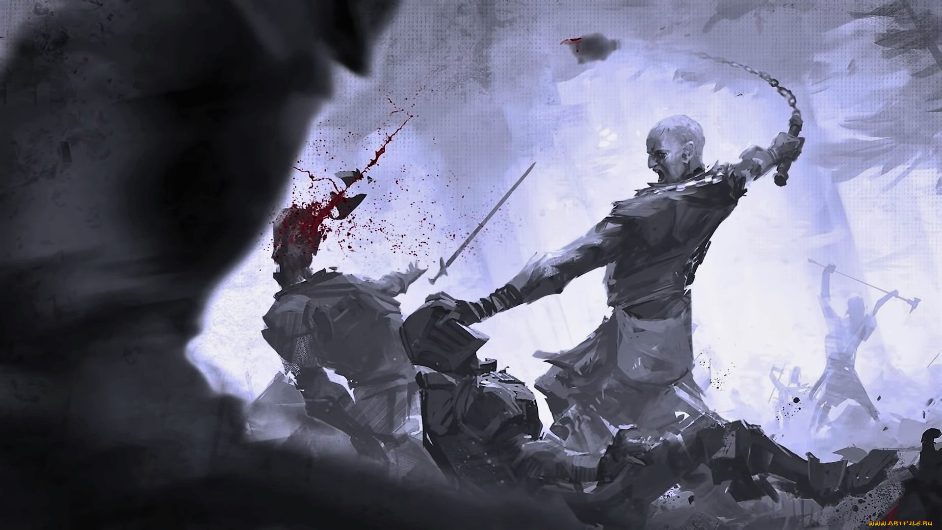 видео, игры, hood, , outlaws, &, legends, бой, кровь