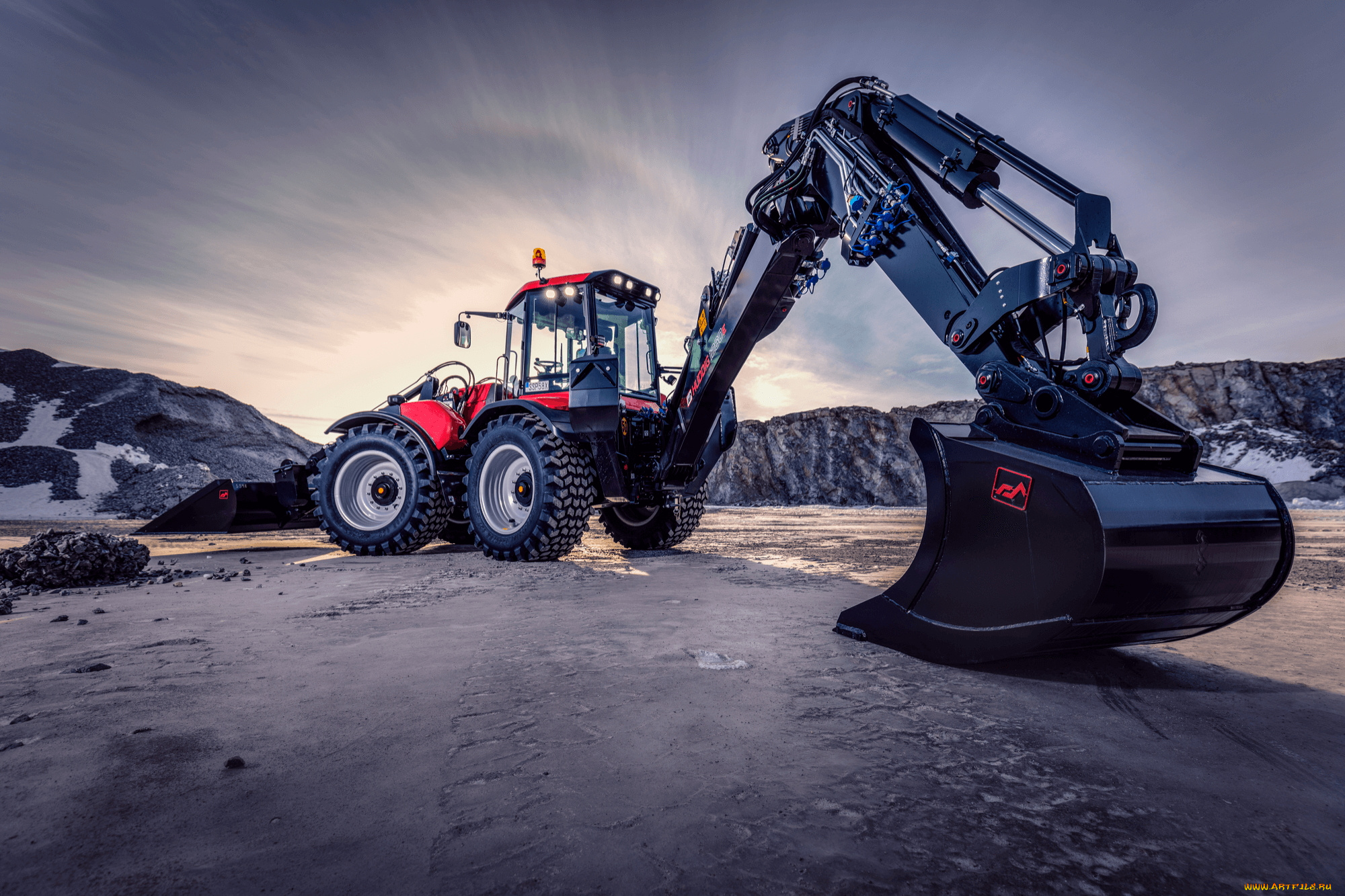 техника, фронтальные, погрузчики, huddig