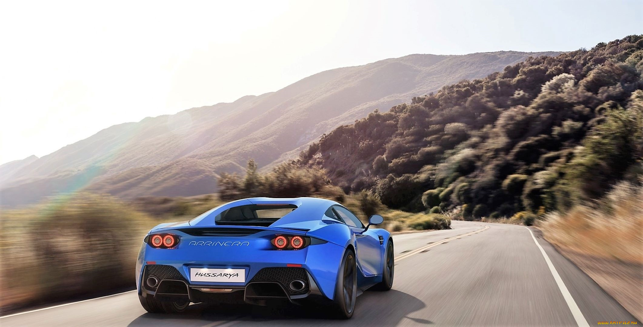 arrinera, hussarya, автомобили, arrinera, синий, скорость, дорога, горы