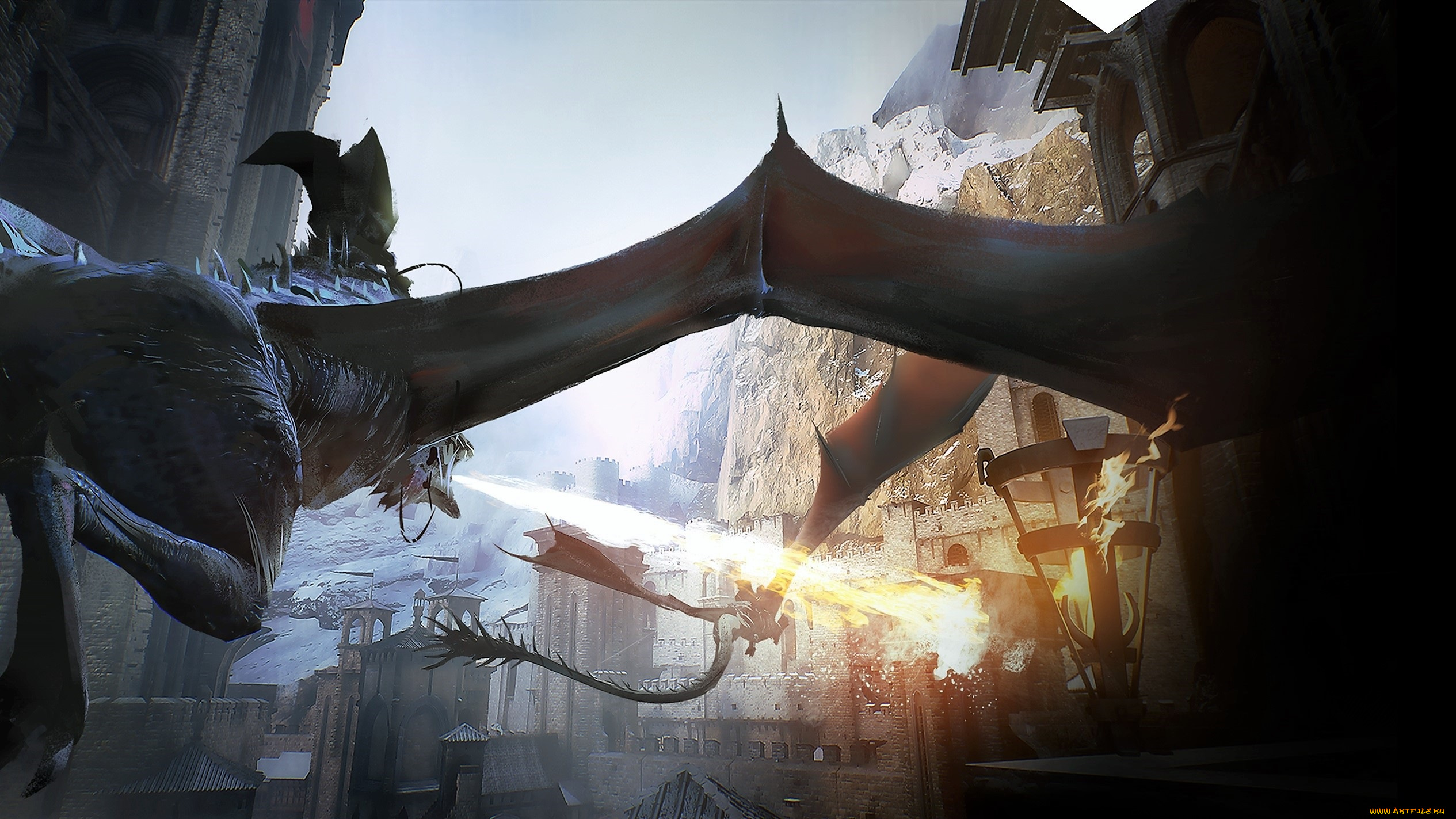 видео, игры, century, , age, of, ashes, драконы, полет, город