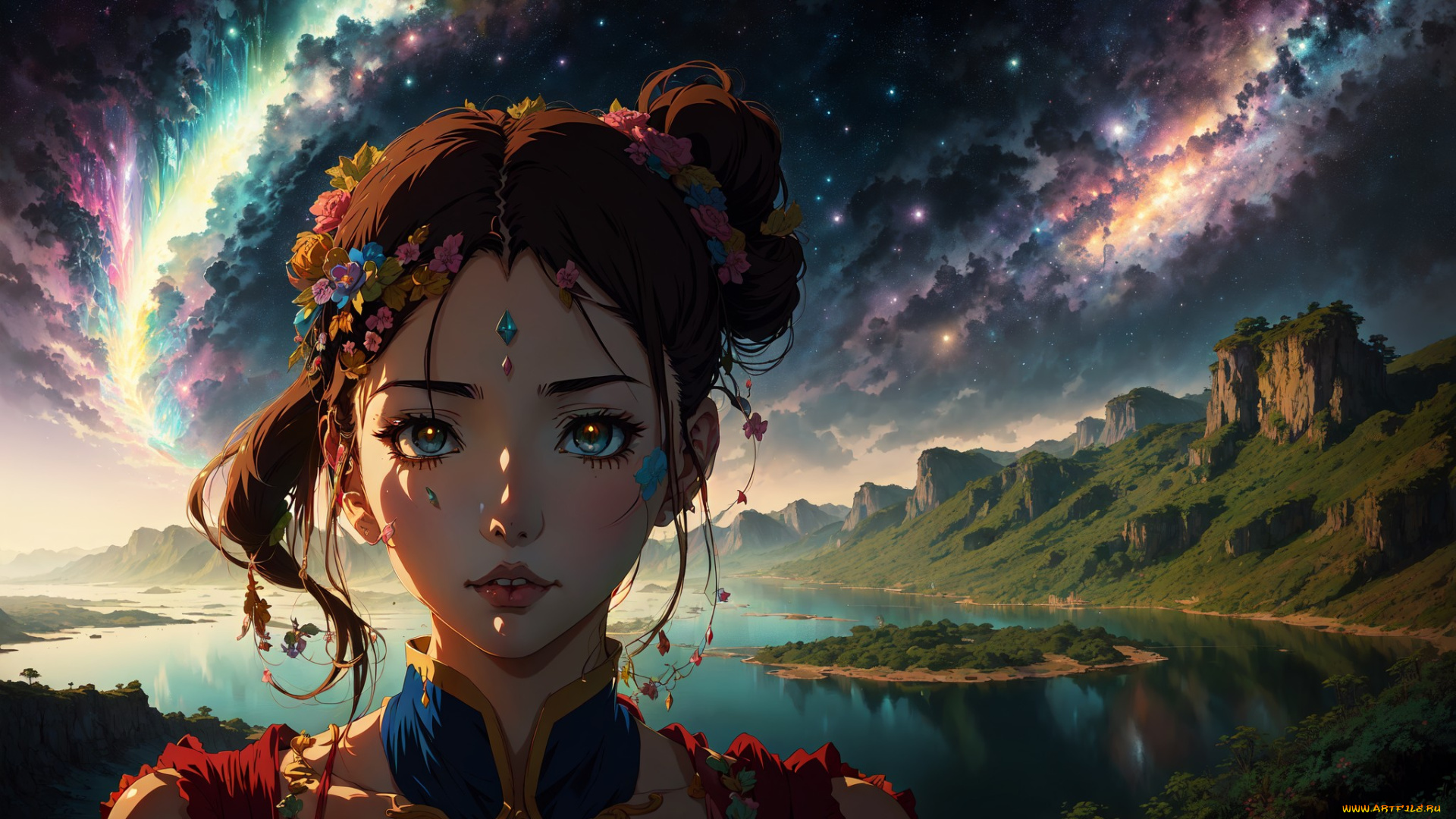 аниме, пейзажи, , природа, нейросети, графика, нейроарт, ai, art, нейронные, сети, рисунки, нейро, искусство