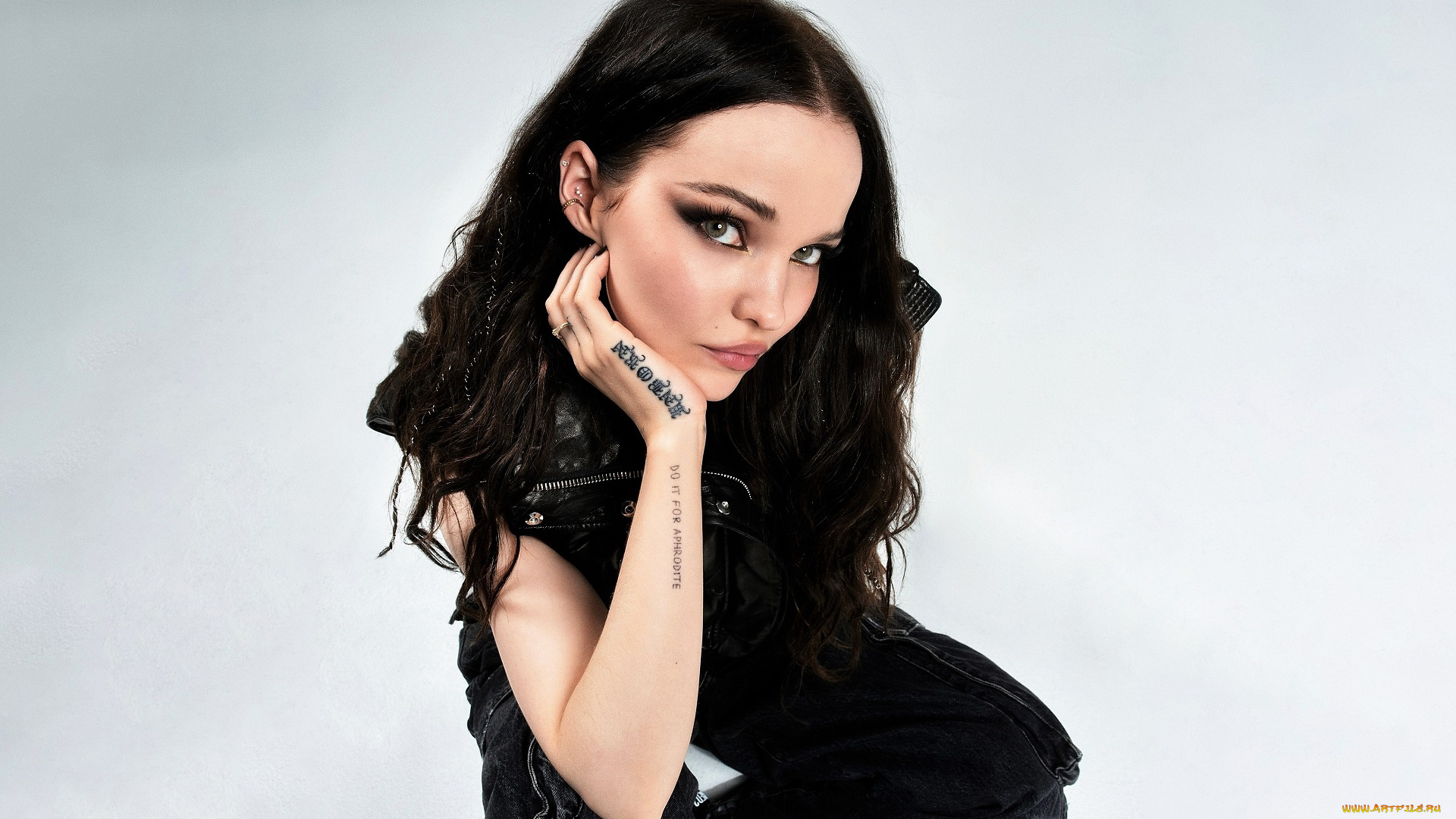 девушки, dove, cameron, брюнетка, лицо, тату