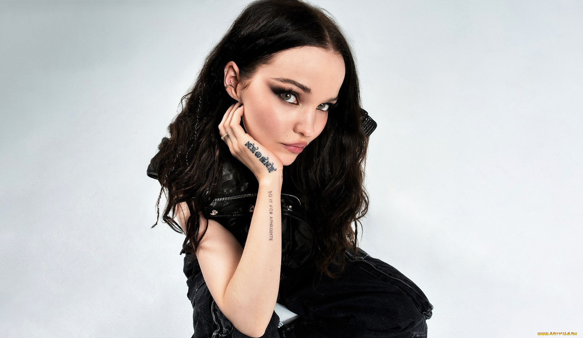 девушки, dove, cameron, брюнетка, лицо, тату