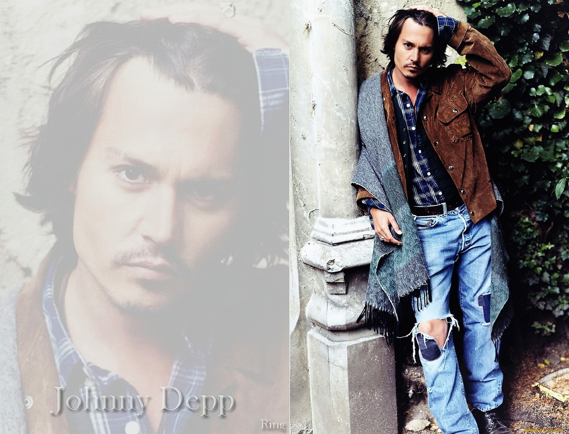 мужчины, johnny, depp, актер, куртка, шарф, джинсы, дырки