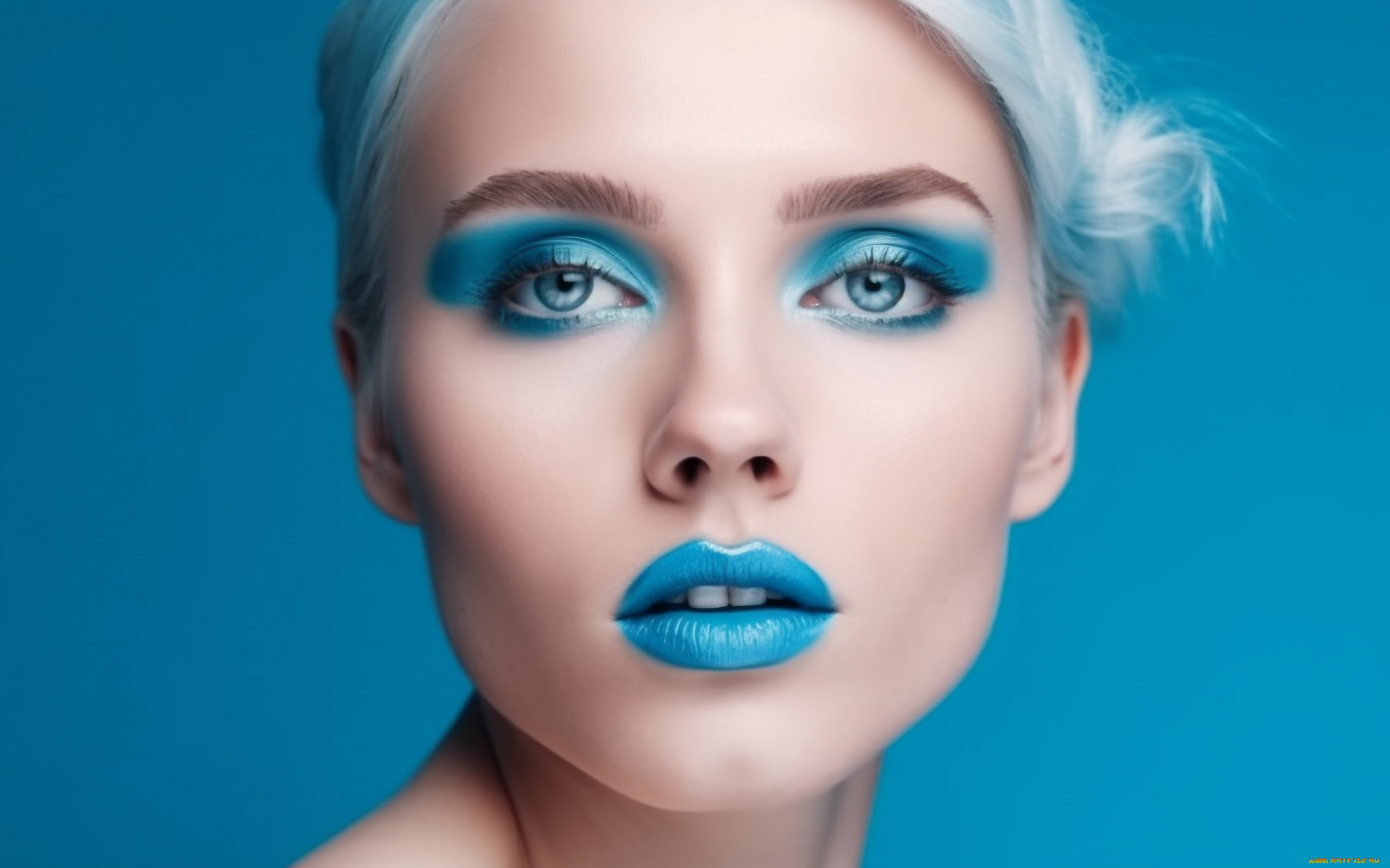 девушки, -, лица, , портреты, модель, яркий, макияж