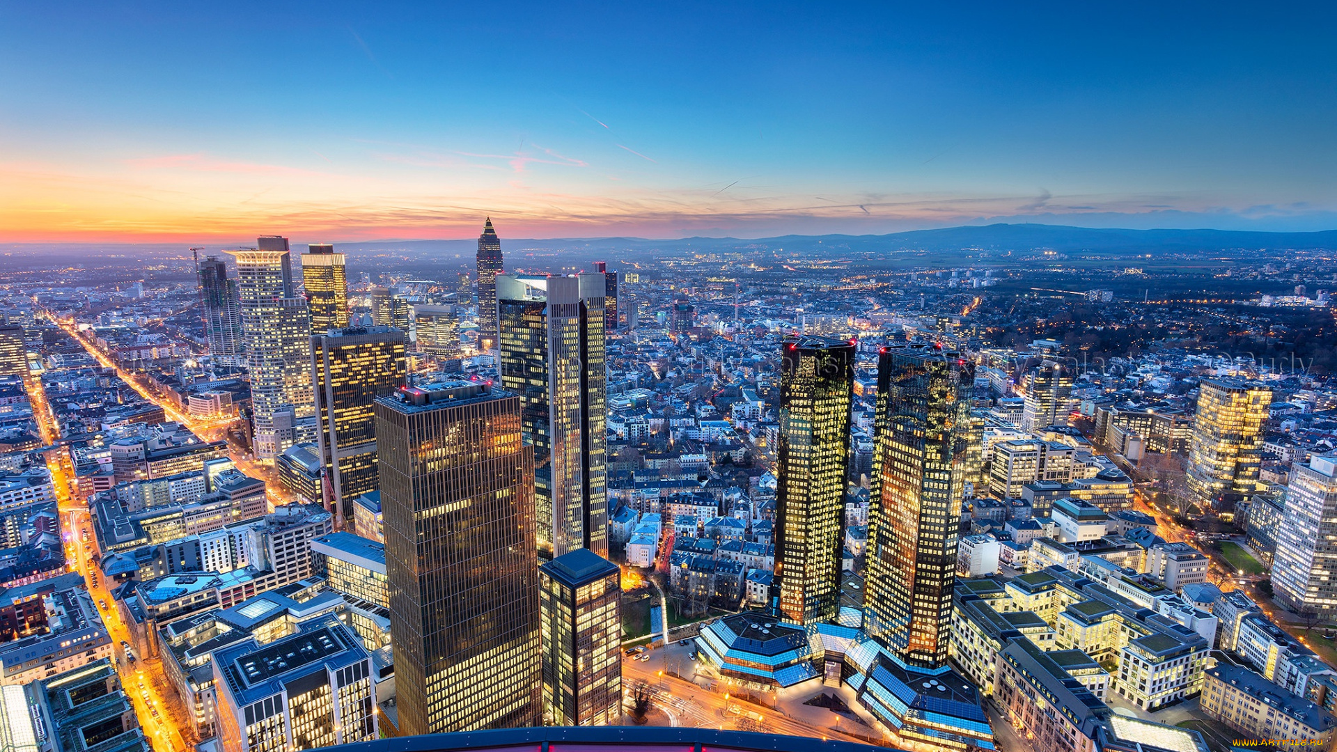 города, франкфурт-на-майне, , германия, франкфурт, на, майне