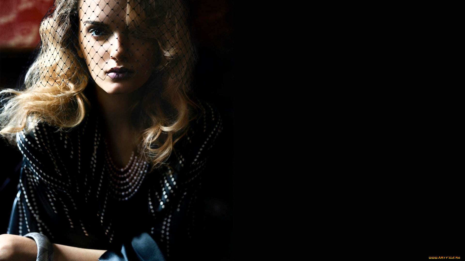 девушки, lily, donaldson, блондинка, лицо, вуаль, блузка