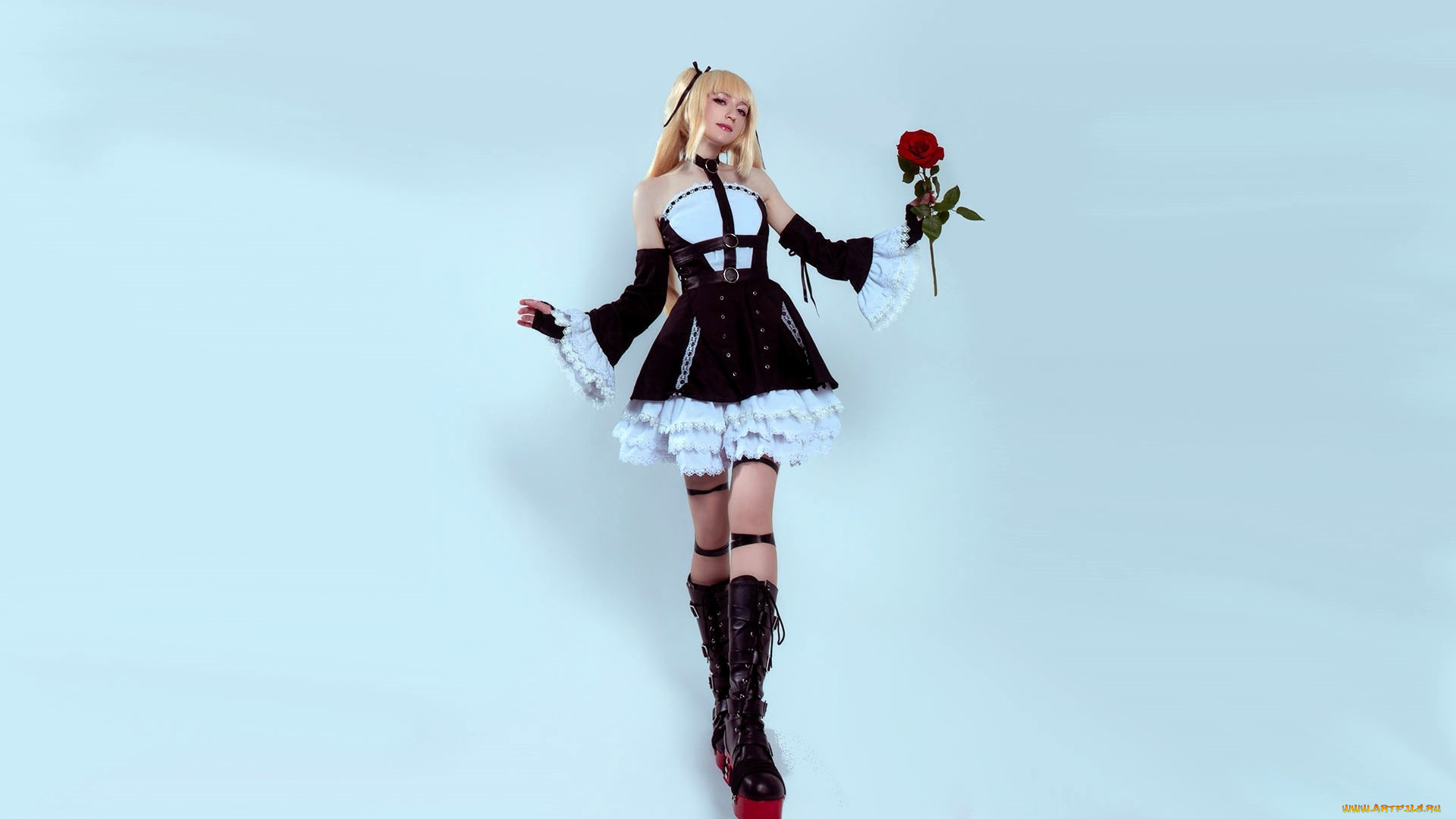 девушки, momo, образ, косплей, наряд, костюм, роза