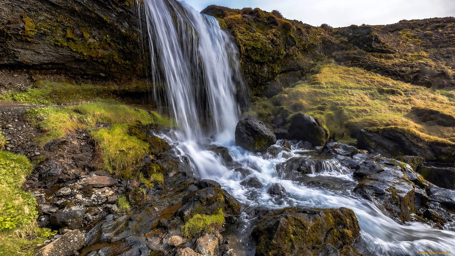 природа, водопады, водопад, горы, скалы, камни
