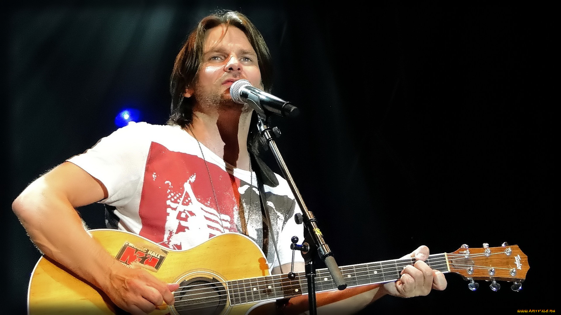 ray, wilson, музыка, -другое, певец, футболка, гитара, микрофон