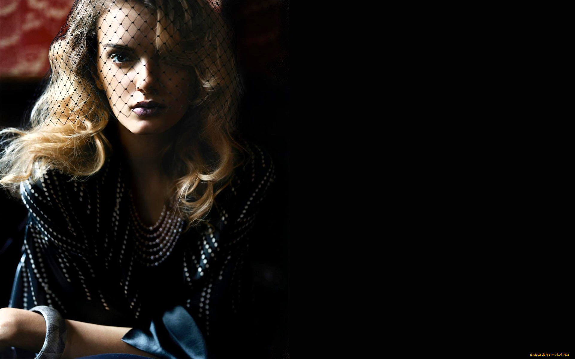 девушки, lily, donaldson, блондинка, лицо, вуаль, блузка