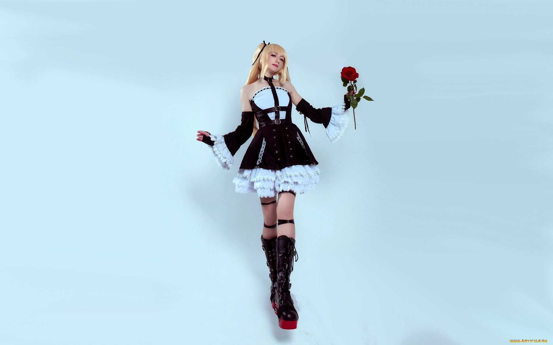 девушки, momo, образ, косплей, наряд, костюм, роза