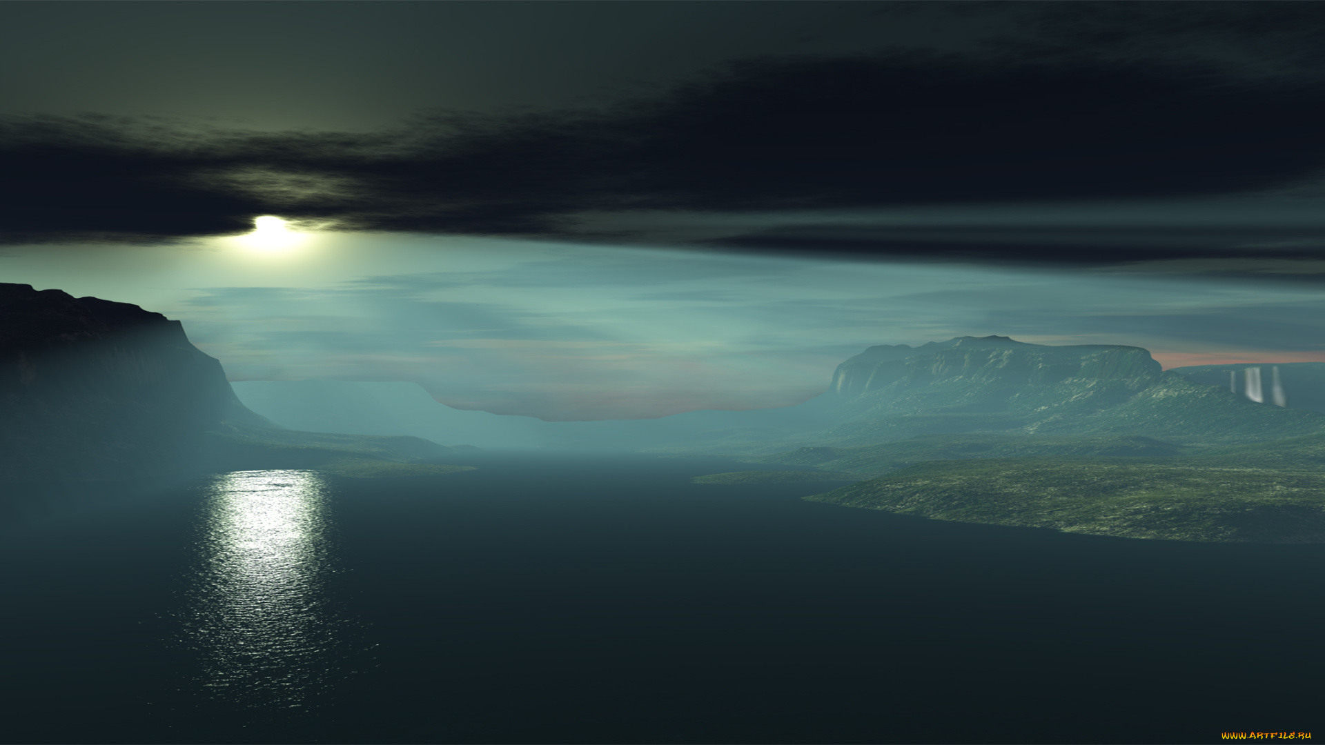 falls, on, carnivore, prime, 3д, графика, nature, landscape, природа