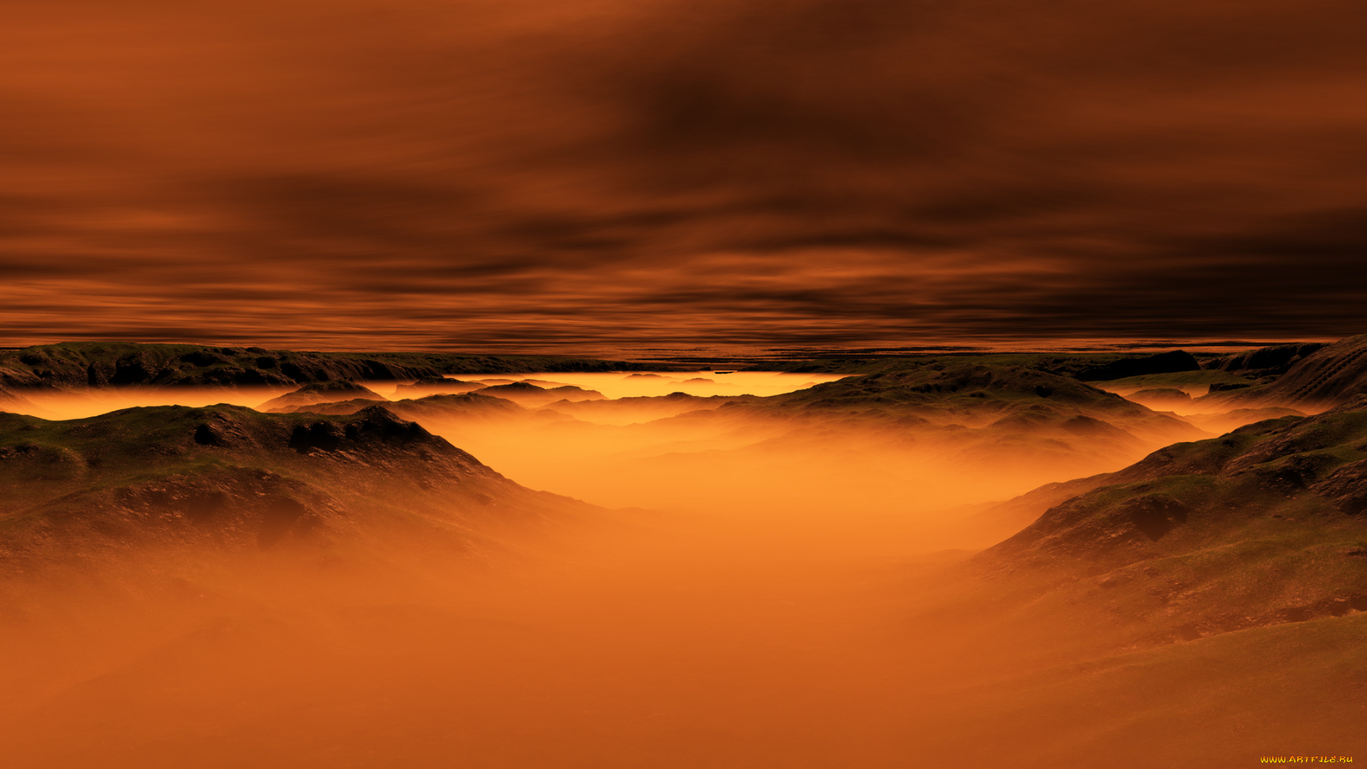 hellfire, 3д, графика, nature, landscape, природа