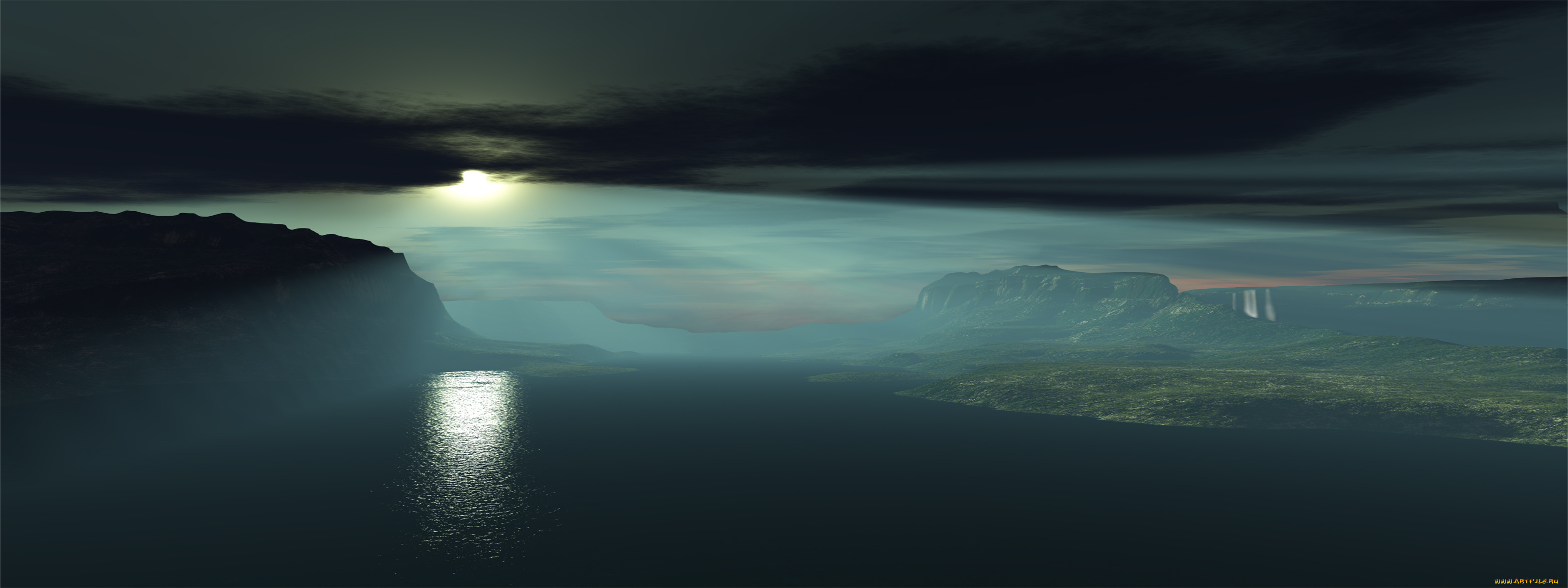 falls, on, carnivore, prime, 3д, графика, nature, landscape, природа