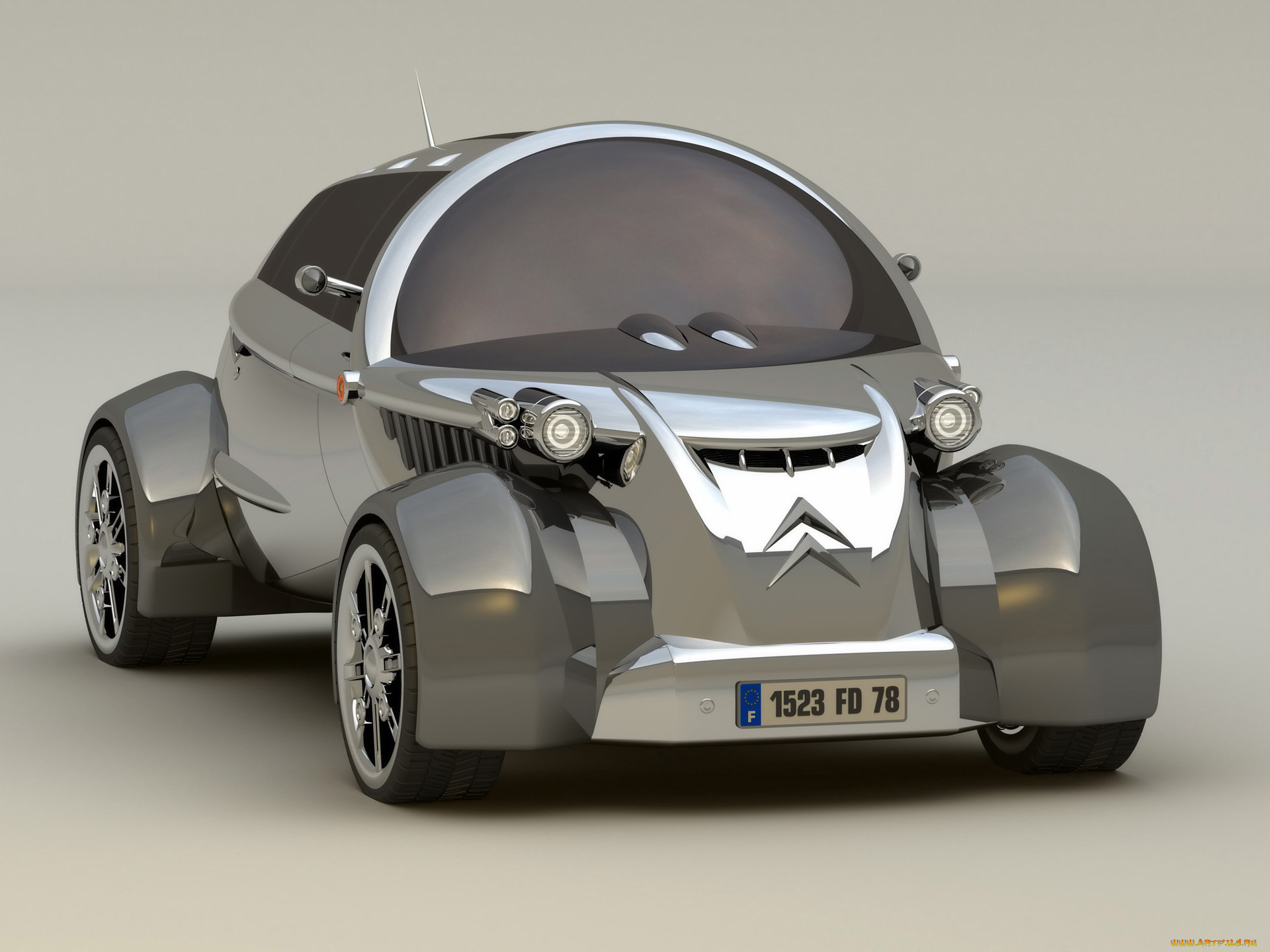 2008, citroen, 2cv, concept, design, by, david, portela, автомобили, 3д