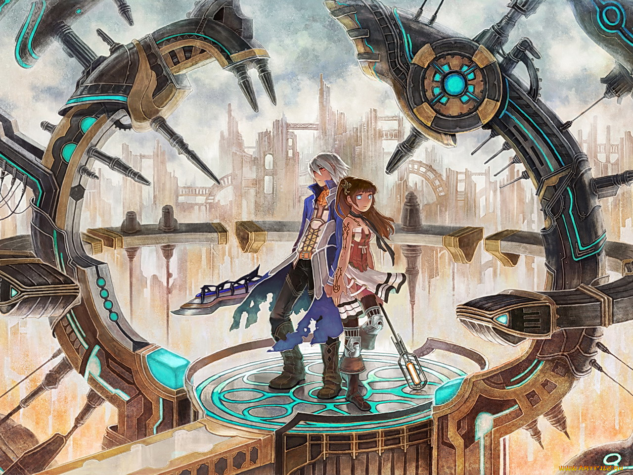 аниме, weapon, blood, technology