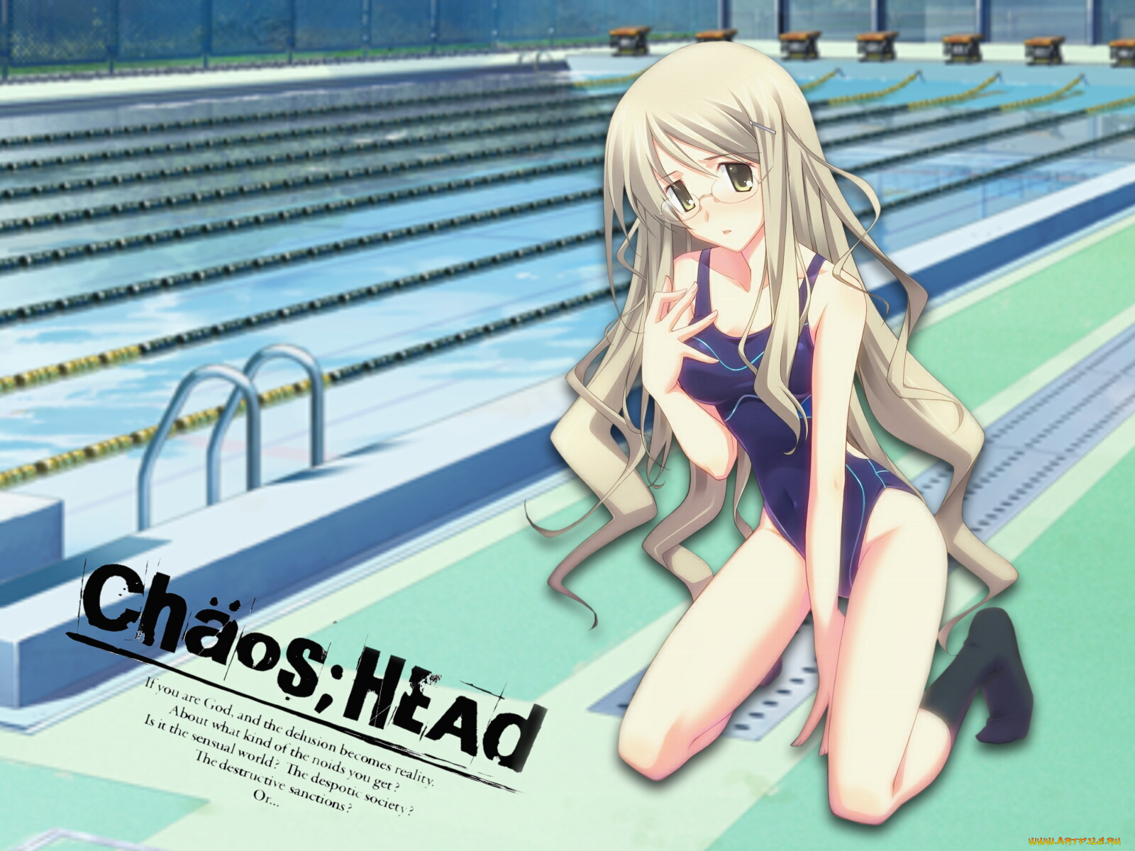 аниме, chaos, head