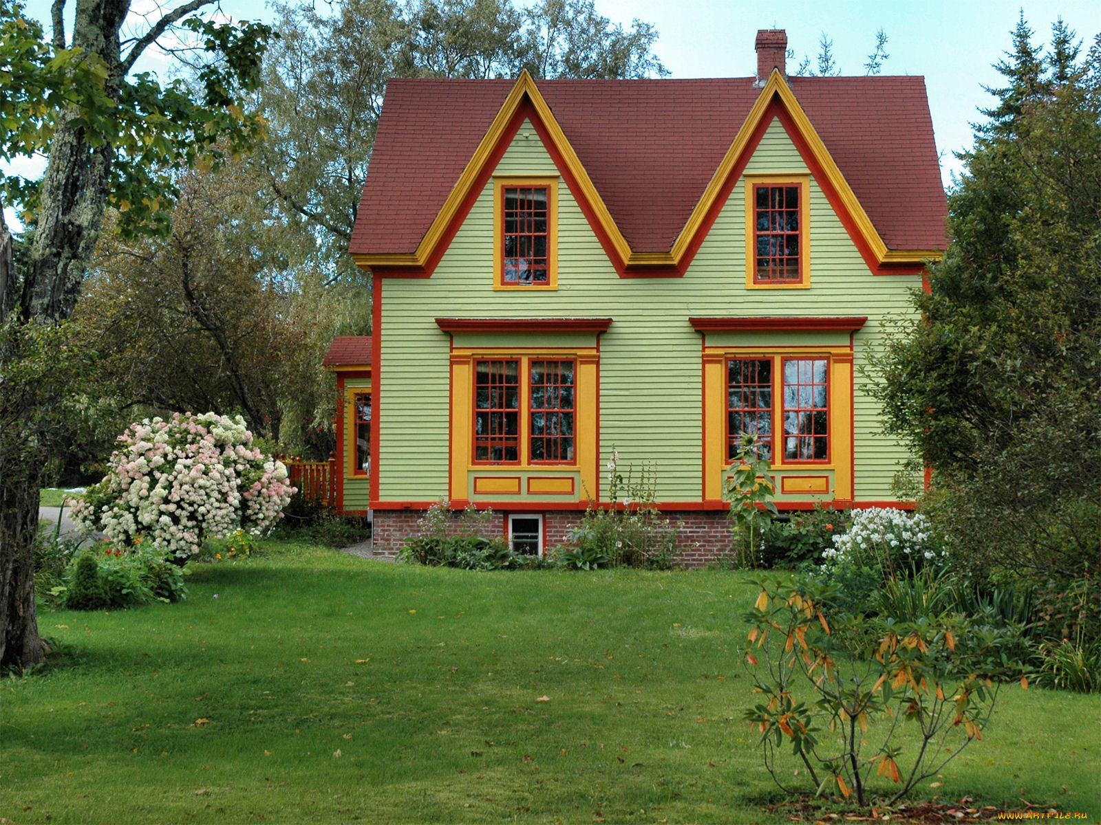 города, здания, дома, цветы, трава, дом