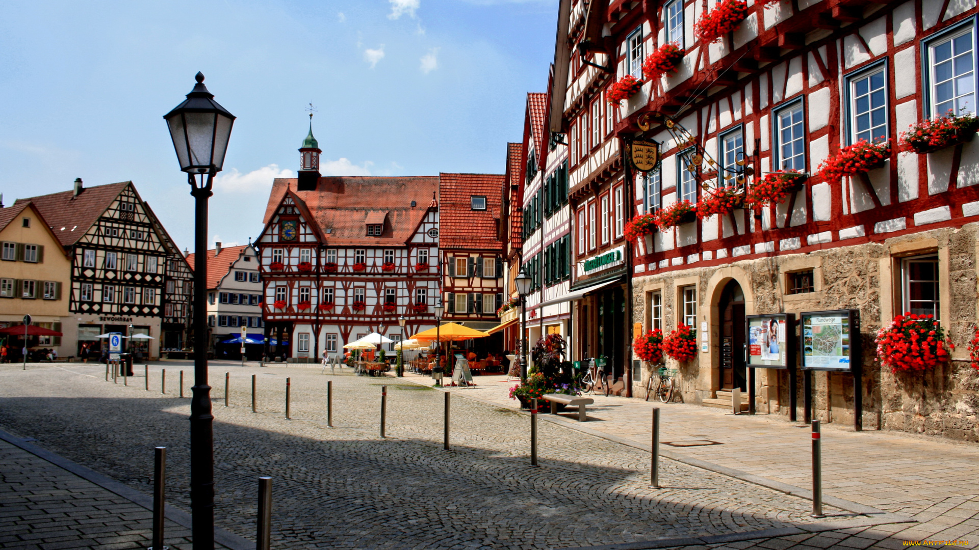 германия, бад, урах, города, улицы, площади, набережные, площадь, бад-урах