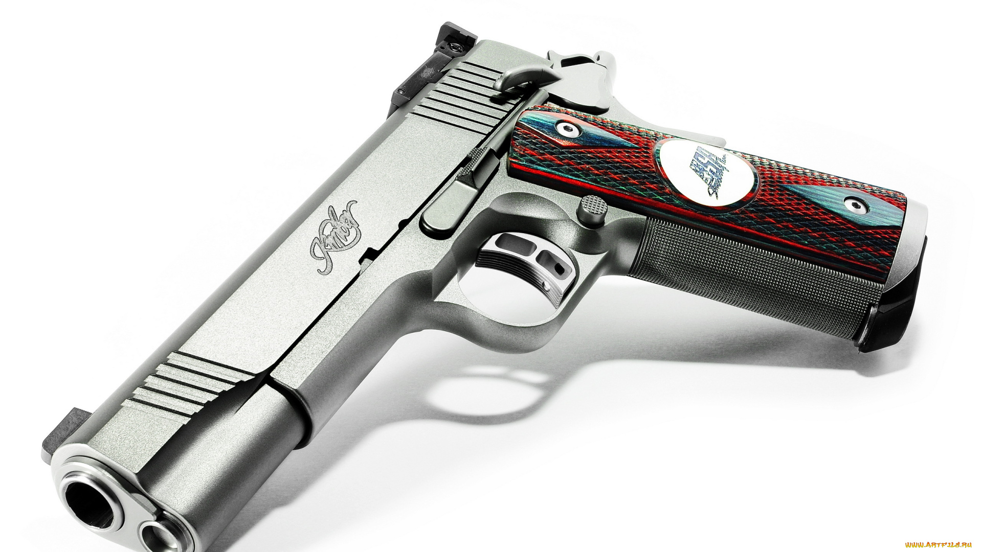 оружие, 3d, пистолет, kimber, team, match