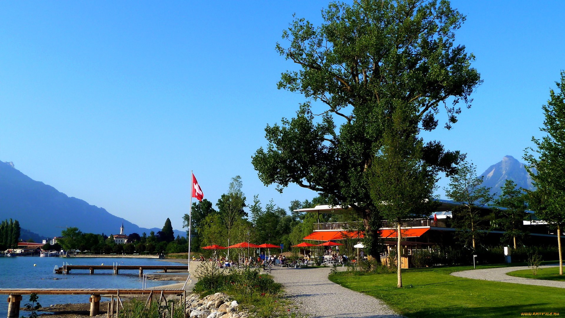 швейцария, зарнен, города, улицы, площади, набережные