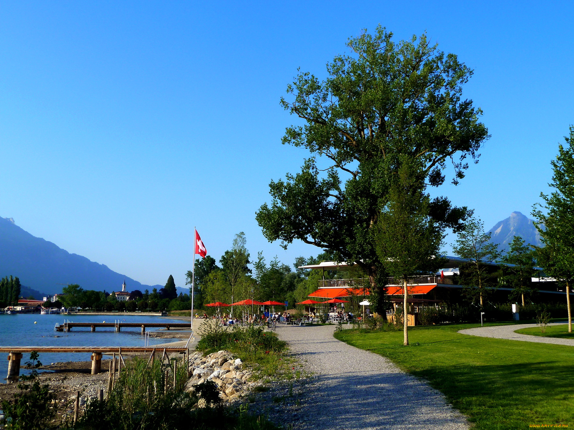 швейцария, зарнен, города, улицы, площади, набережные