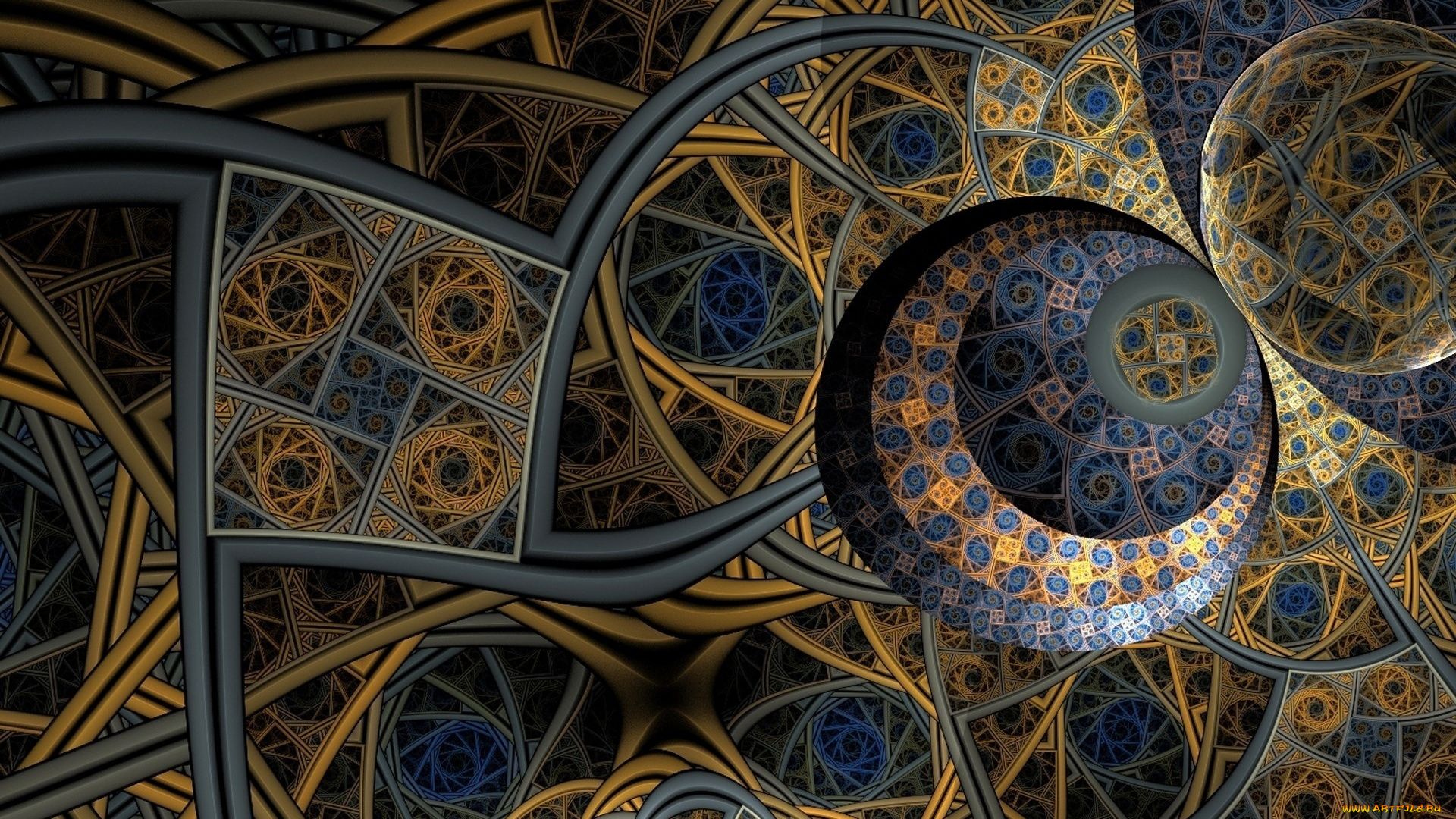 3д, графика, fractal, фракталы, узоры