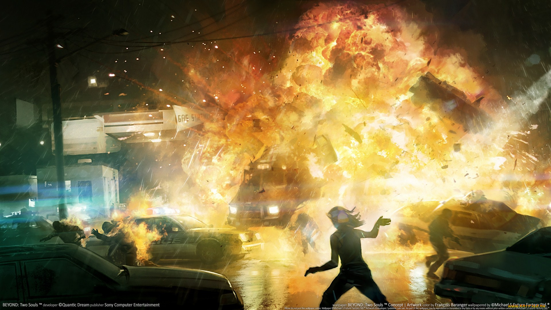beyond, two, souls, видео, игры, взрыв, пламя, огонь