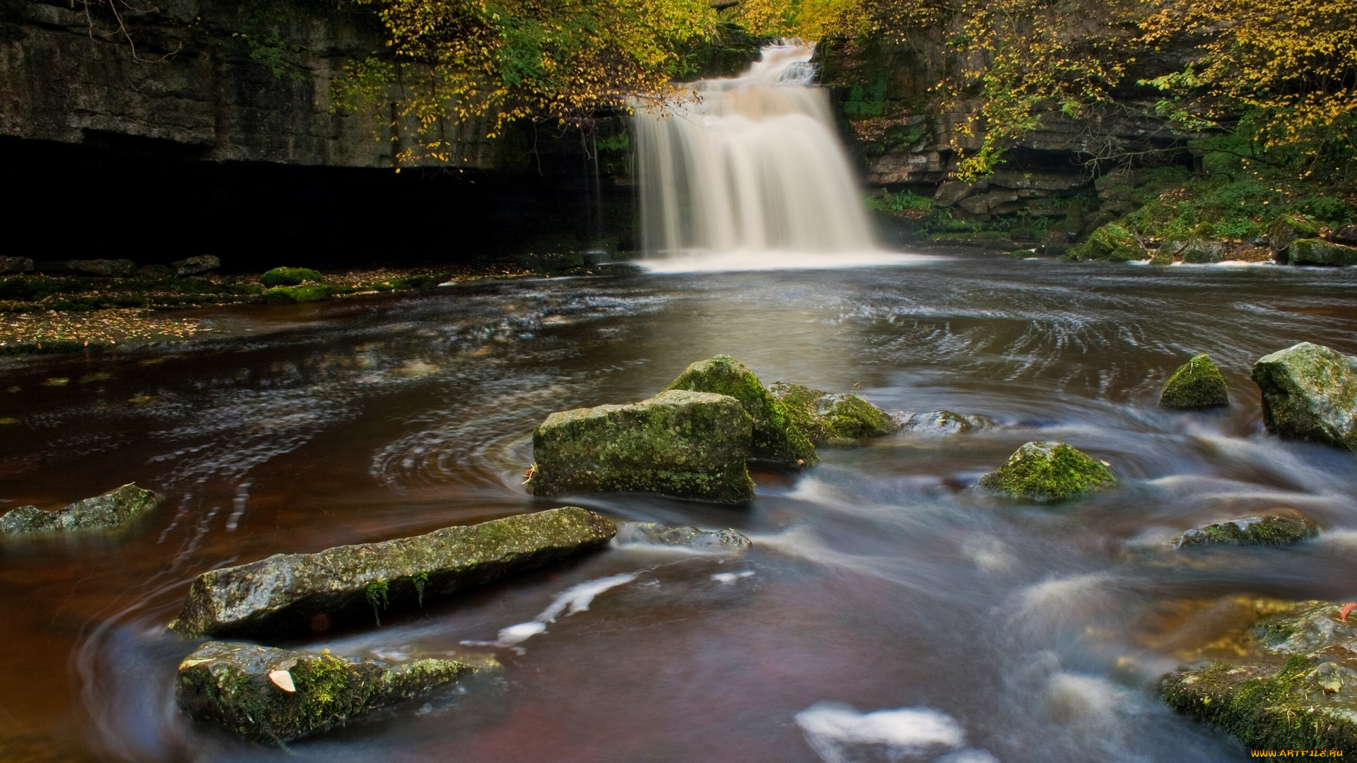 cauldron, falls, yorkshire, dales, national, park, england, природа, водопады, река, камни, англия, йоркшир-дейлс