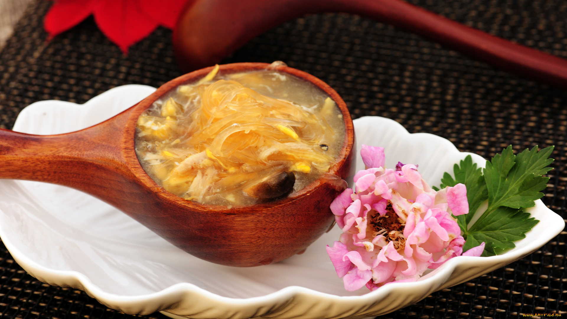 еда, первые, блюда, суп, цветок