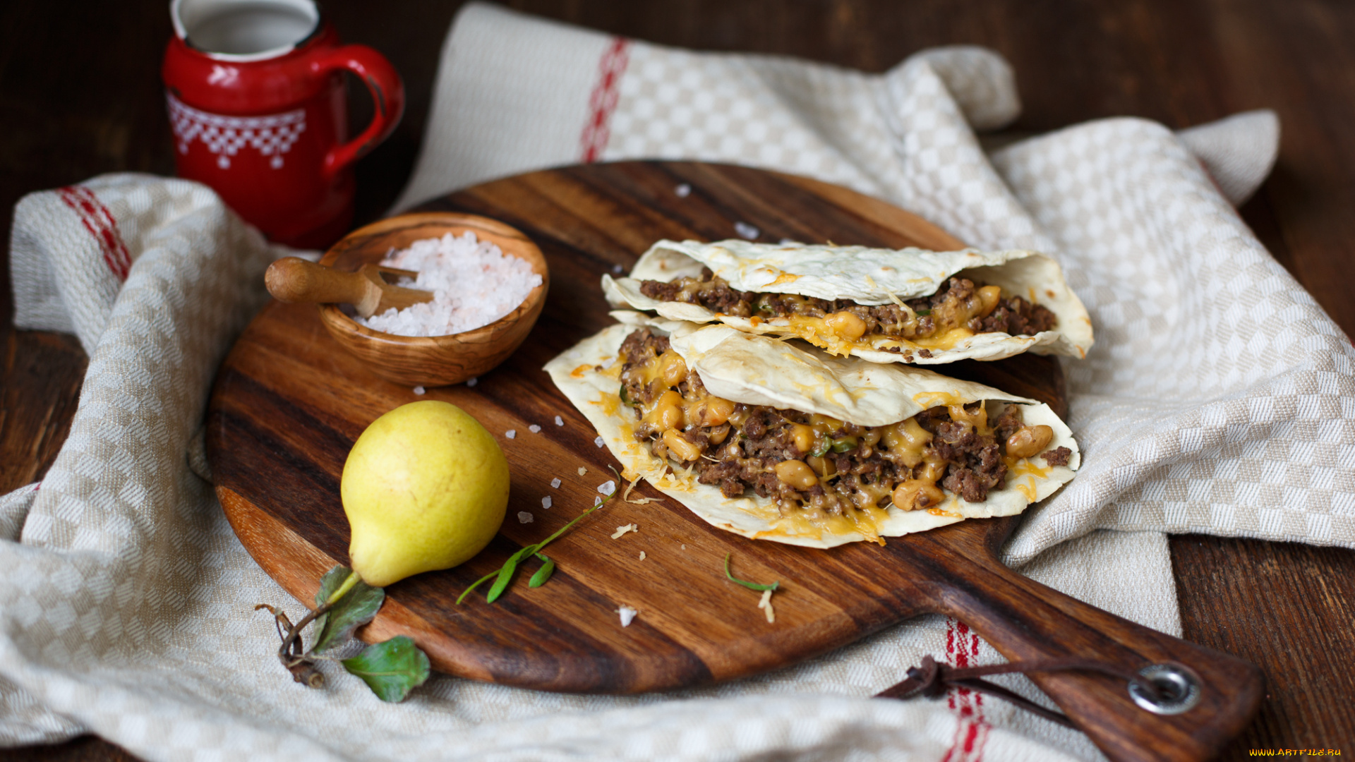 еда, салаты, закуски, начинка, лаваш, соль, такос, груша