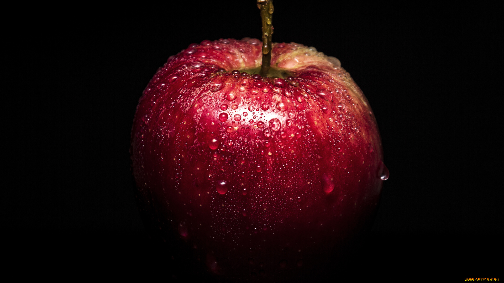 еда, Яблоки, плод, капли