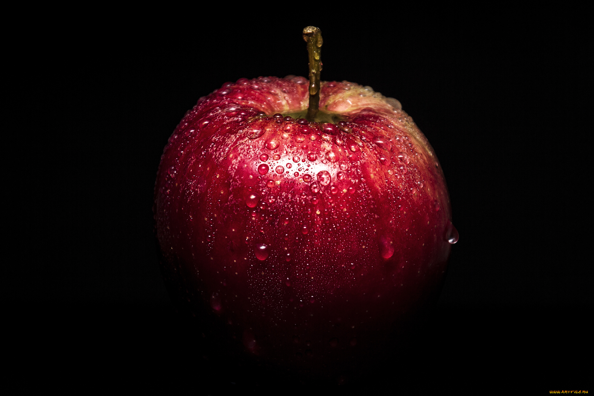 еда, Яблоки, плод, капли